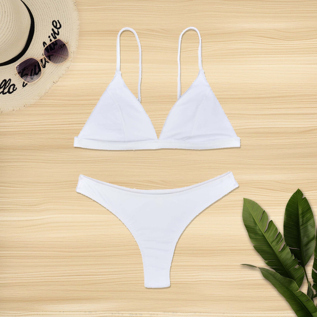 Dame Triangel-Bikini-Sæt med justerbare stropper og sømløst design Stilla