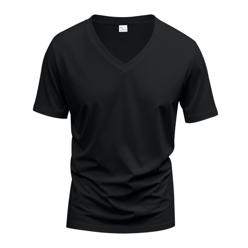 Herrer Sporty Kortærmet T-shirt med V-hals og funktionelt mesh-stof Stilla