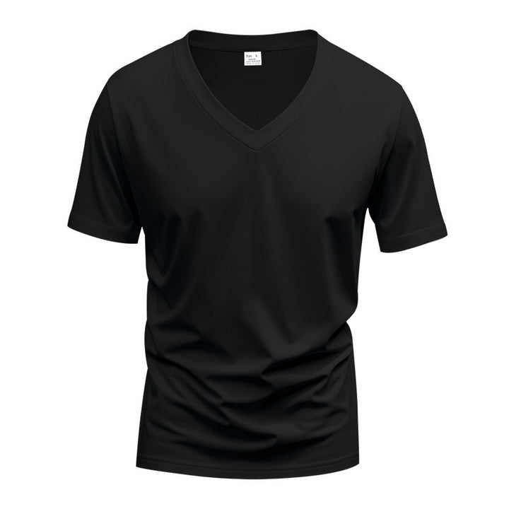 Herrer Sporty Kortærmet T-shirt med V-hals og funktionelt mesh-stof Stilla