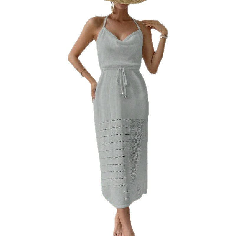 Dame Let Strik-Halter-Maxikjole Stilla