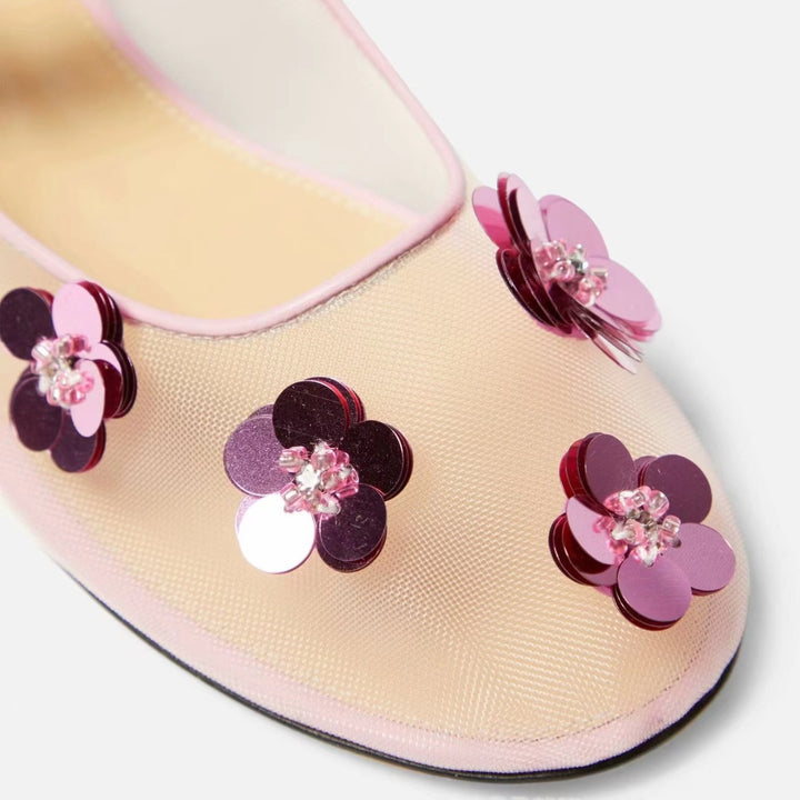 Femme Dekorative Florale Mary Jane Ballerinas Stilla