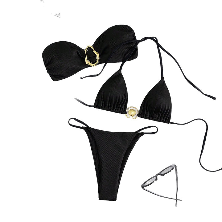 Damebikini med raffineret bandeau-top og højeste bærekomfort Skovae