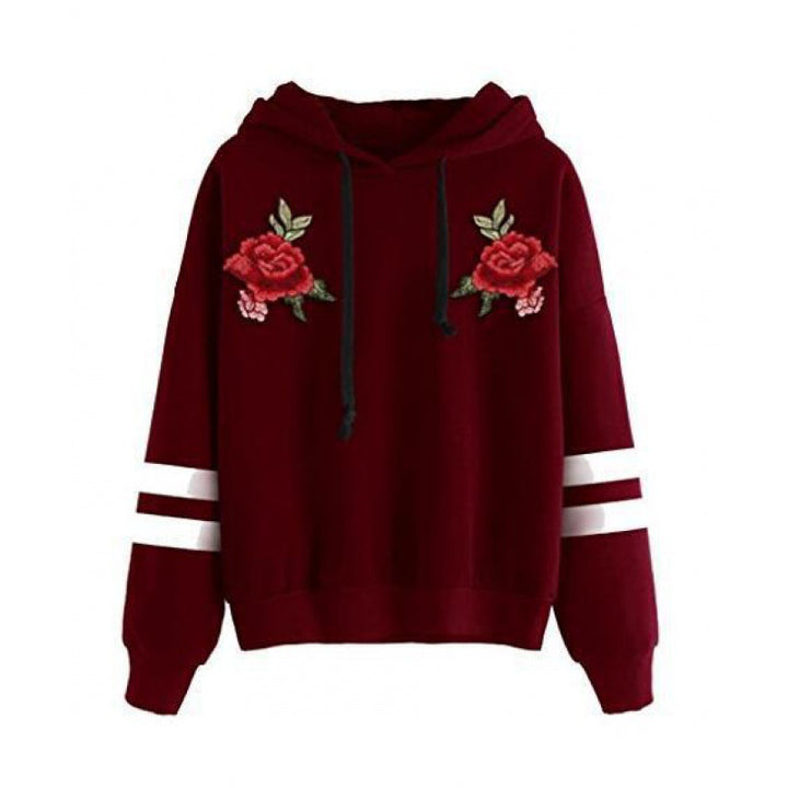 Kvinders sweatshirt med høj kvalitet ros broderi Stilla