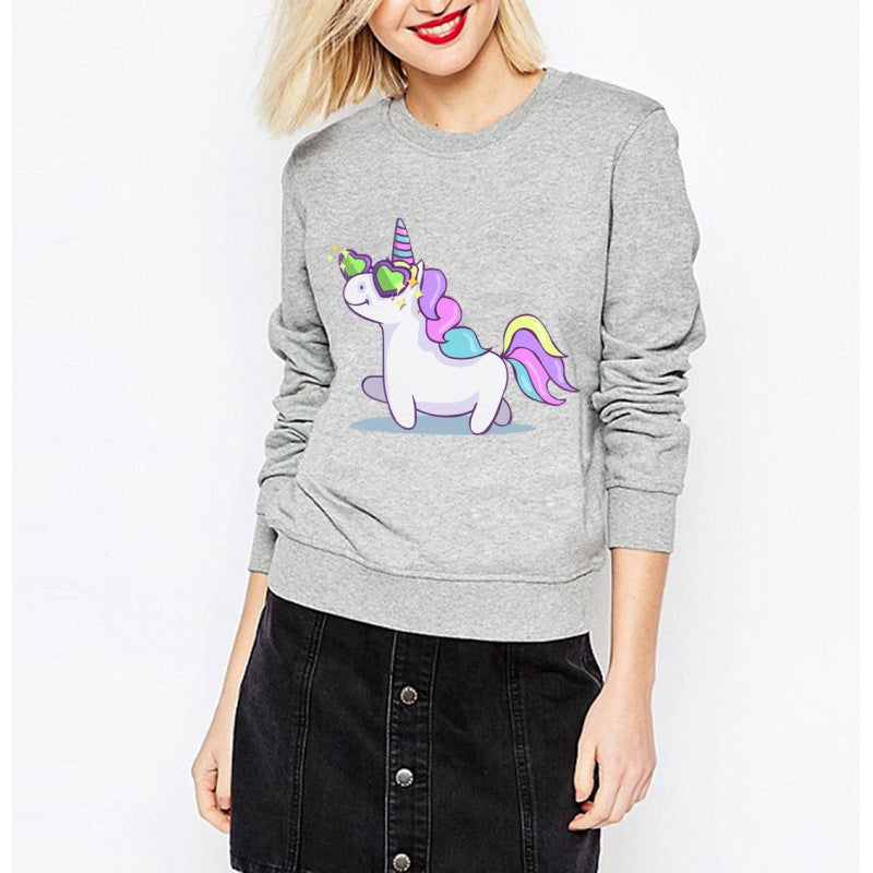 Kvinders sweatshirt med enhjørning design og løs pasform Stilla