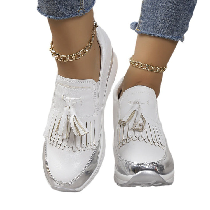 Dame Mode Sneakers med frynser og metallic-elementer Stilla