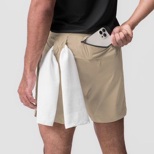 Herre multifunktionelle sportshorts med praktisk lomme-design Stilla