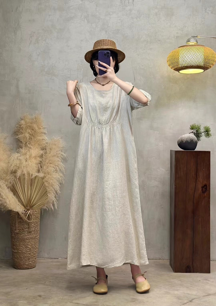Dame Elegant Maxi-Kjole med Empire-talje Stilla