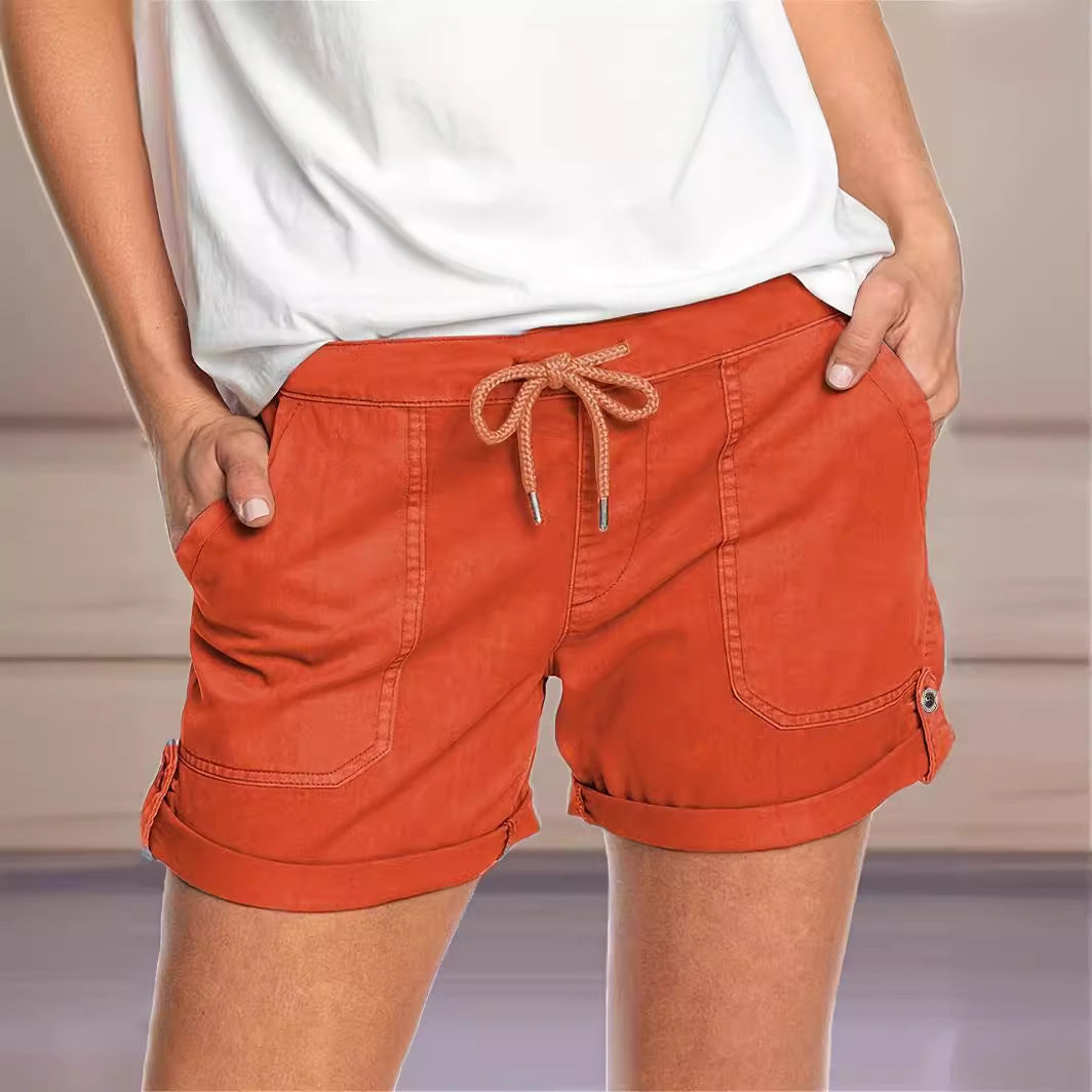Dame Komfortable og stilfulde Shorts med justerbar talje og praktiske sidelommer Stilla