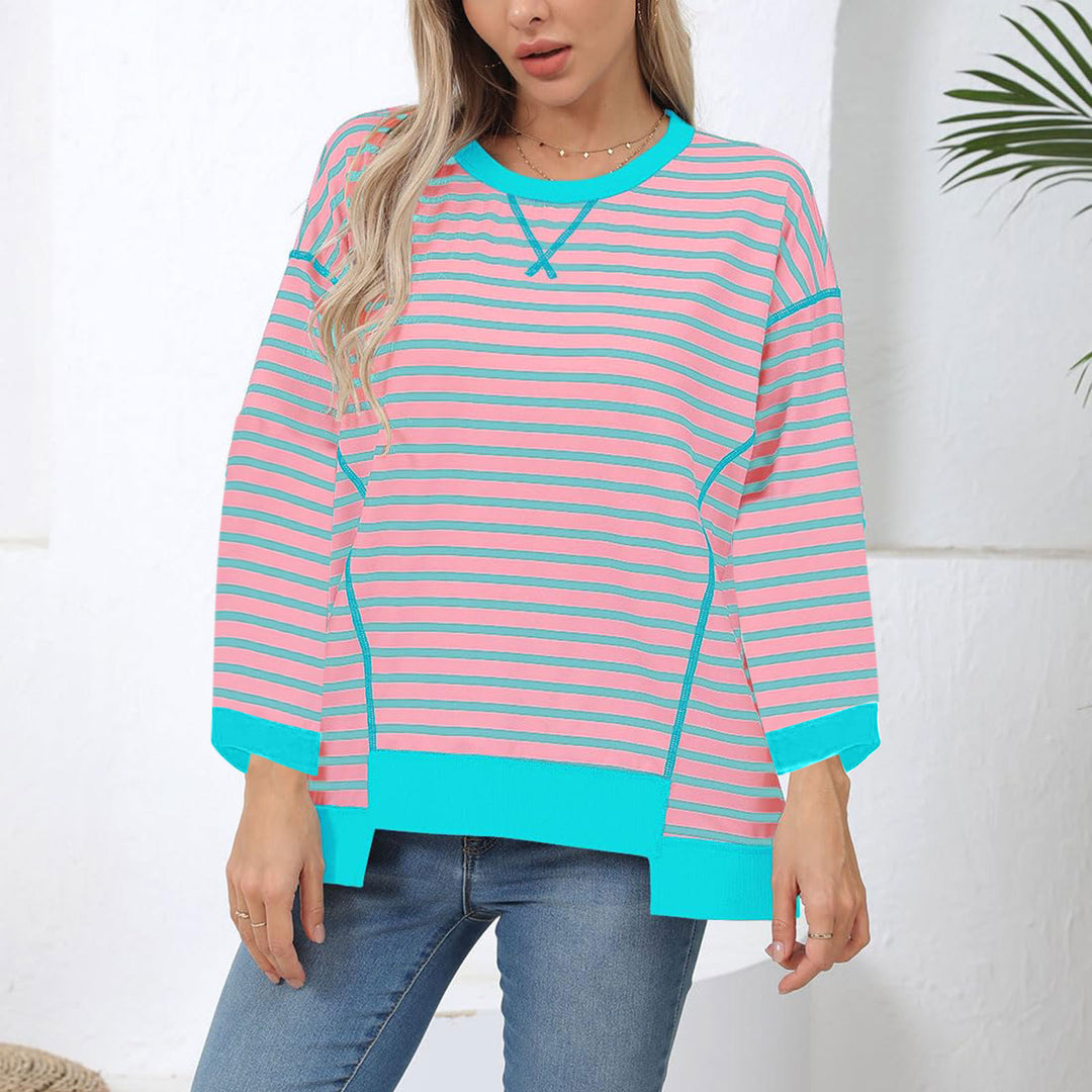 Dame afslappet stripe sweater med generøs pasform Stilla