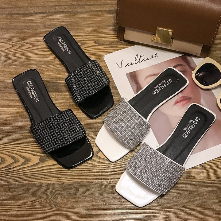Dame Glamourøse Smykke-Sandaler med funklerende Strass og behageligt Fodbed Stilla