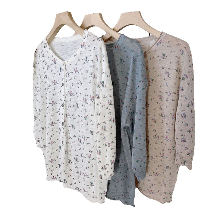 Femme Floral Print Button-Up Cardigan Stilla