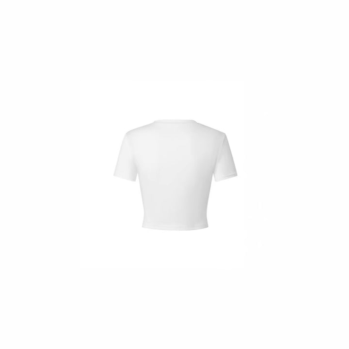 Dame Crop-Top med kreativ tomatmønster og sjov tekst Skovae