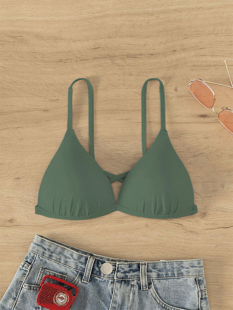 Dame Triangel-Bikini top med justerbare stropper Skovae