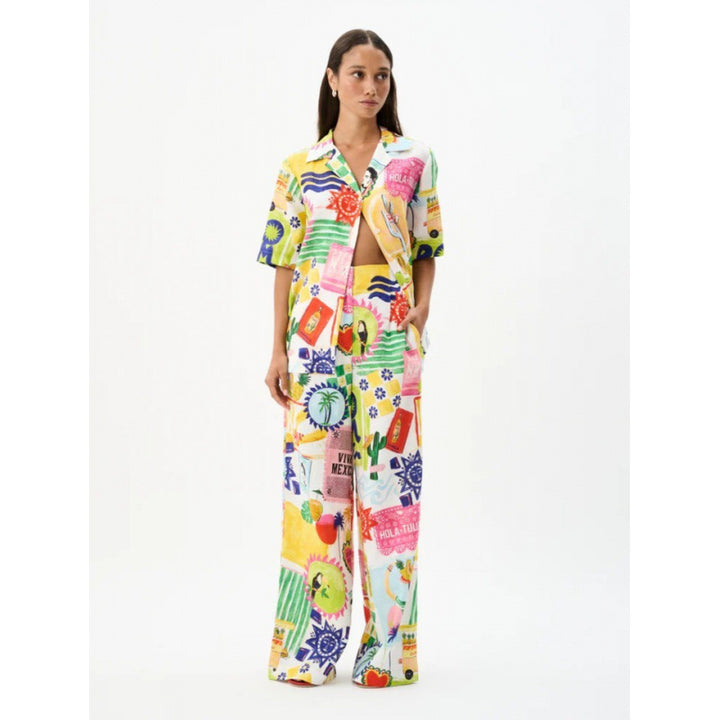 Femme Vibrant Grafik Co-Ord Sæt Stilla