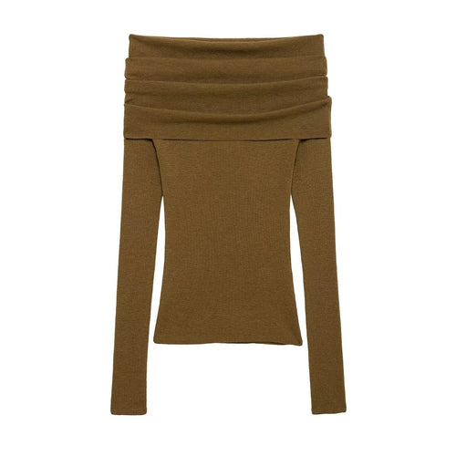 Femme Off-Shoulder Ribstrik top Stilla