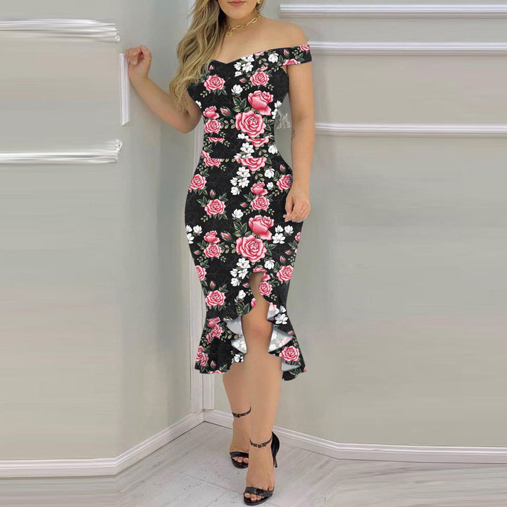 Dame Elegant Maxikjole med Off-Shoulder og dekorativ Volant Stilla