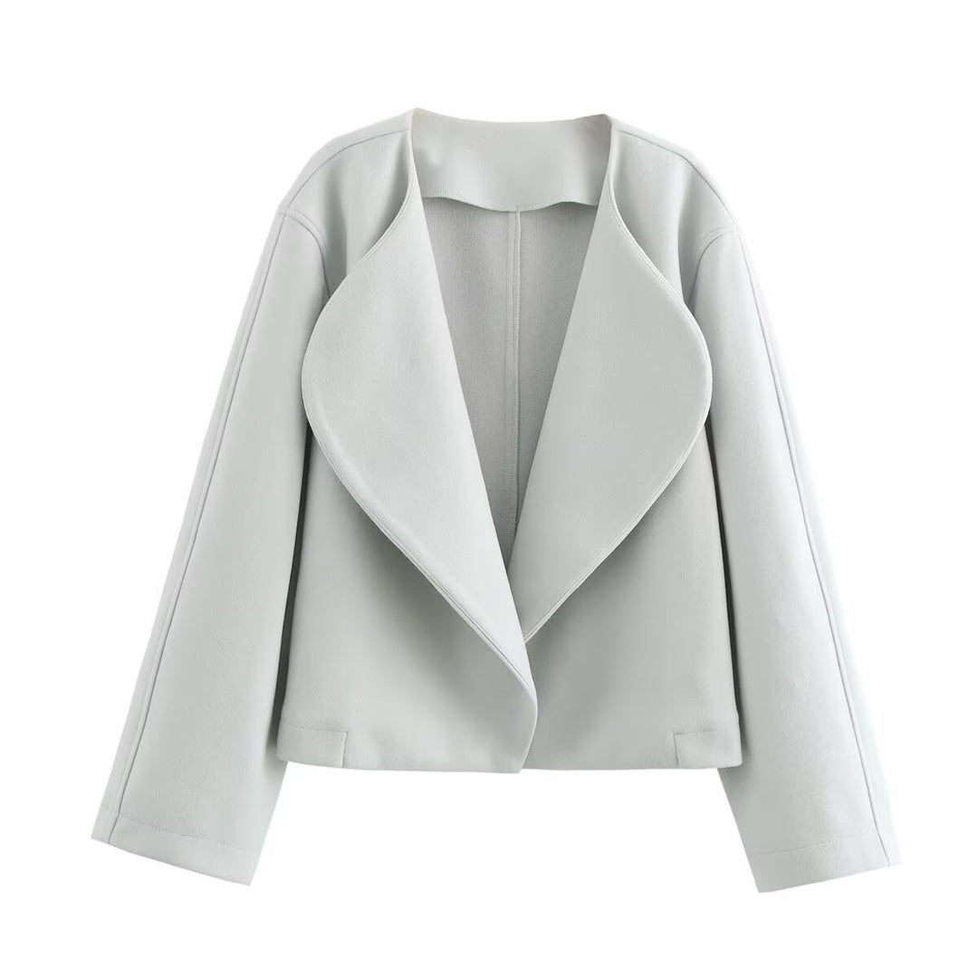 Damer elegant kort jakke med moderne ståkrave Stilla