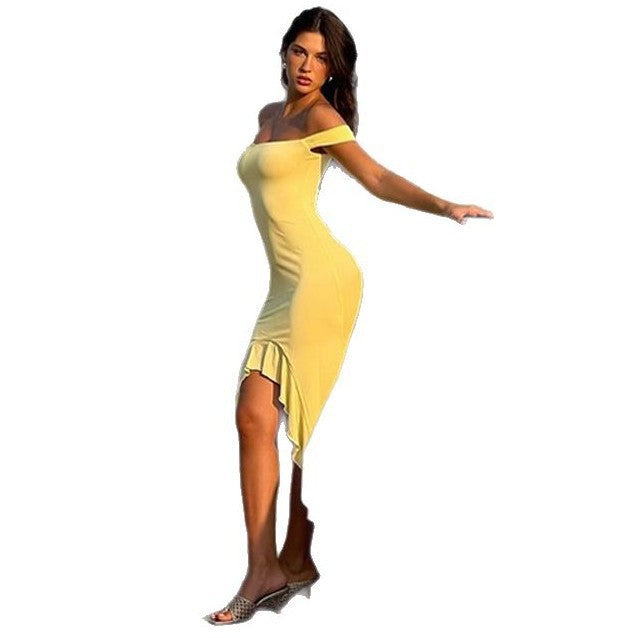 Dame figursyet Off-Shoulder Kjole Skovae