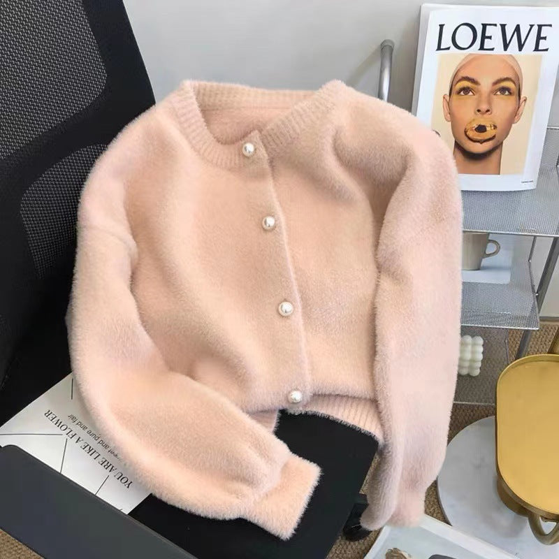 Damer fluffy lang sweater med moderne snit og rund hals Stilla