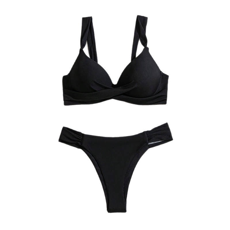 Dame Bikinisæt med elegant indviklingsdetalje Skovae