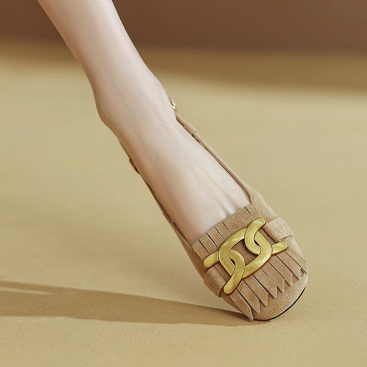 Dame elegante Slipper-Flats med dekorativt spænde-detalje Stilla
