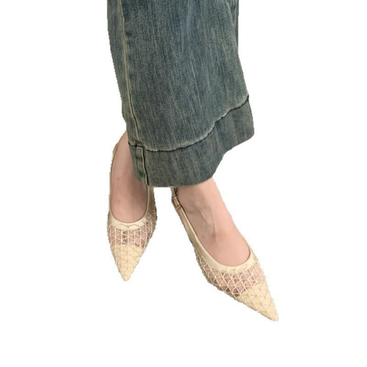 Dame Elegant Slingback Spidsede Balletsko Stilla