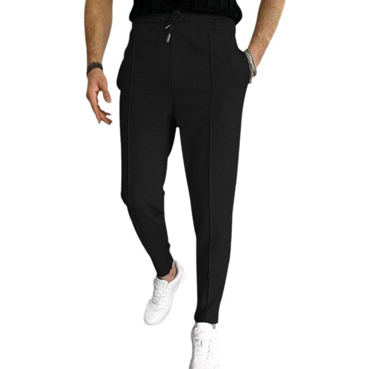 Herrer Sporty Anzugbukser med elastisk talje og moderne syns detaljer Stilla