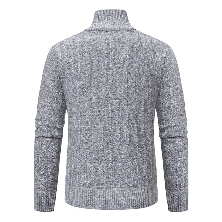 Herre Premium Høj Krave Lynlås Pullover Stilla