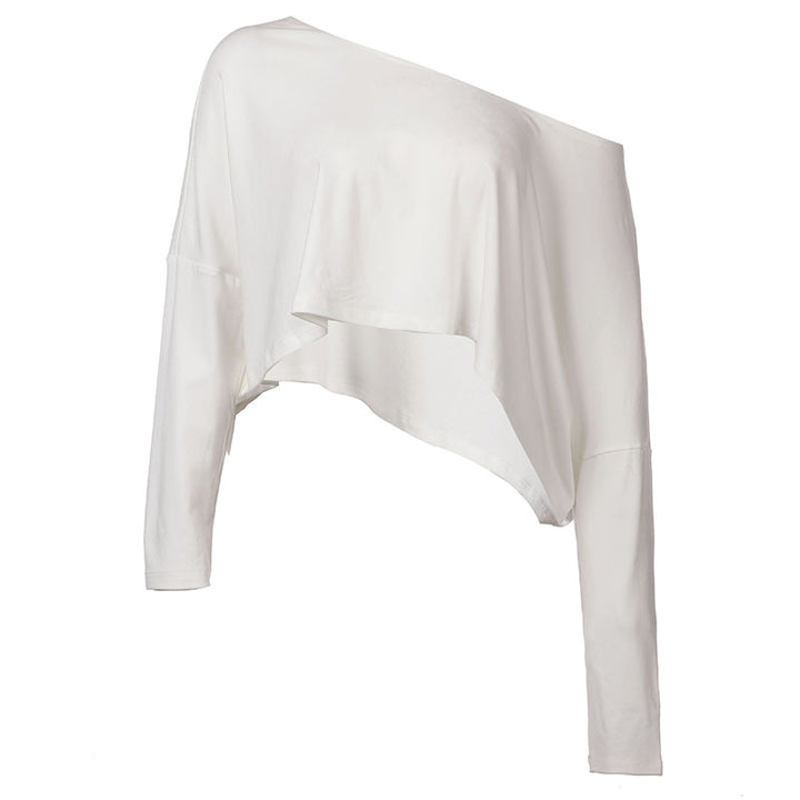 Dame afslappetOne-Shoulder-top med asymmetrisk snit og rummelig design Skovae