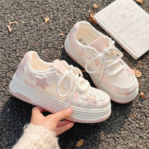 Dame Sporty Sneakers med stilfuldt blomstermønster Stilla