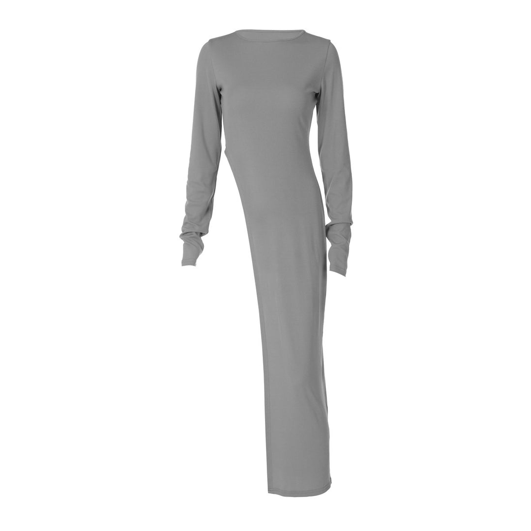 Dame elegant maxikjole med asymmetrisk snit og moderne detaljer Stilla