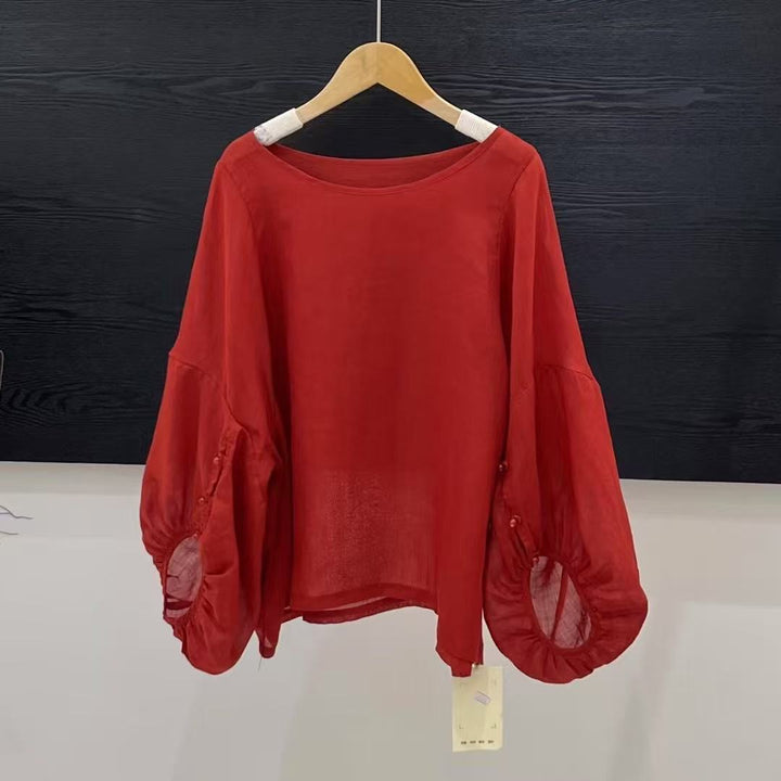 Dame Casual Ballonærme Bluse Stilla