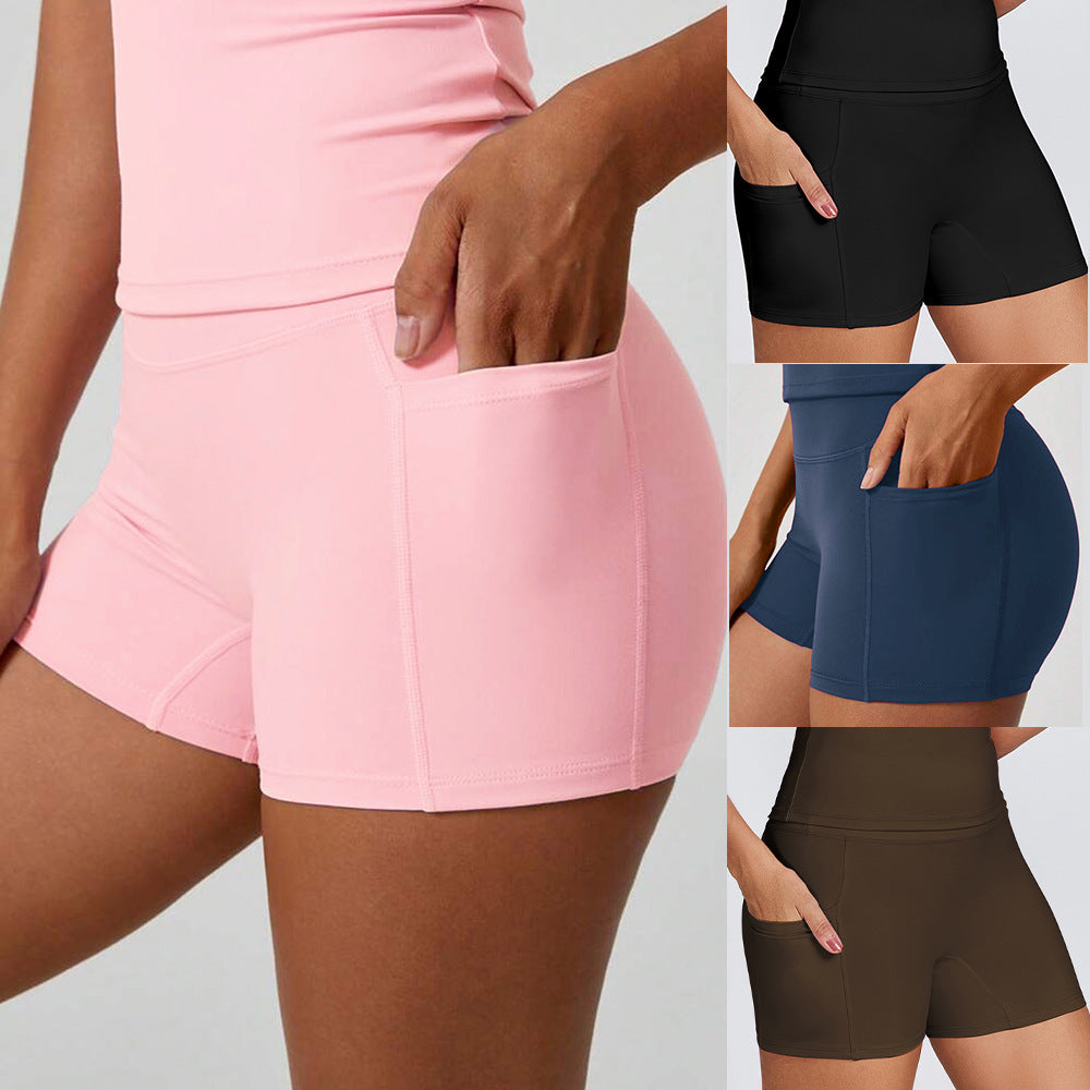 Dame Sporty kompressionsshorts med praktiske sidelommer Skovae