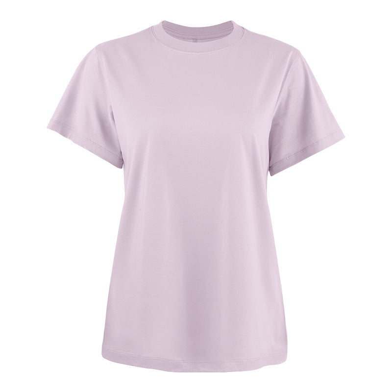 Dame Basis T-shirt i høj kvalitet bomuld med rund halsudskæring Stilla