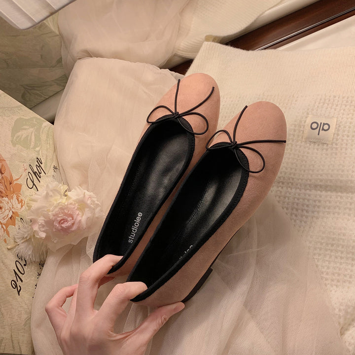 Dame Klassiske Sædels Ballerina Flats med Sløjfe Detalje Stilla