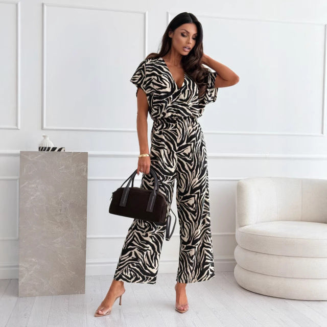 Dame flot dyreprint-onesie Stilla