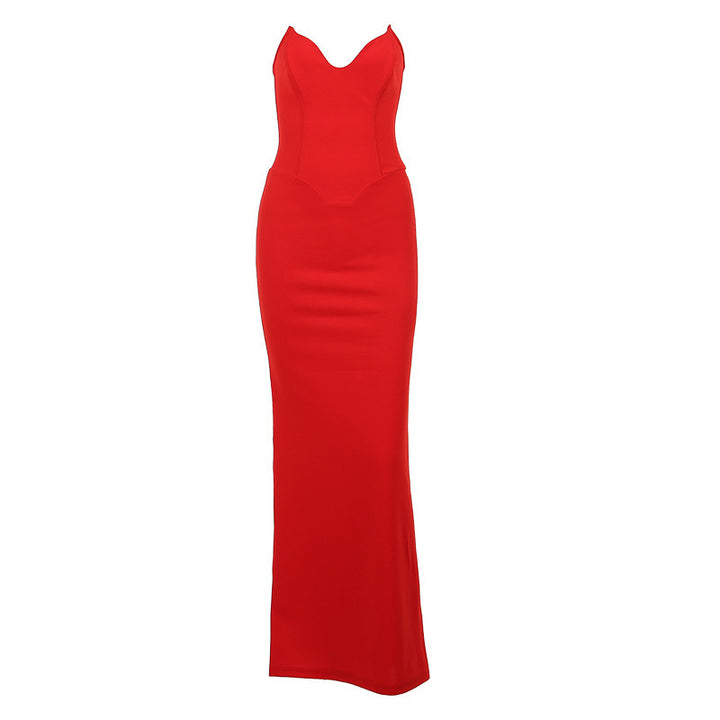 Dame Strapless Havfrue Kjole Stilla