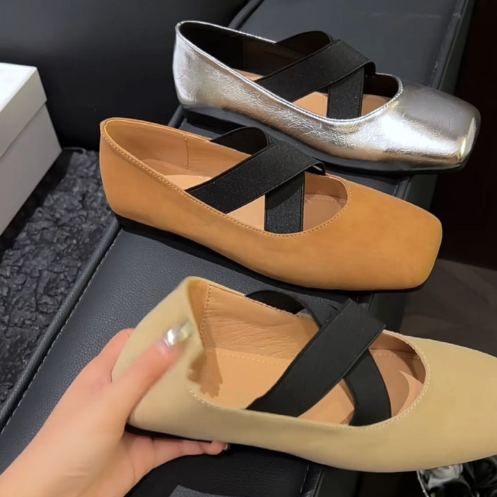 Damer Elegante Ballerinaer med krydsede remme Stilla