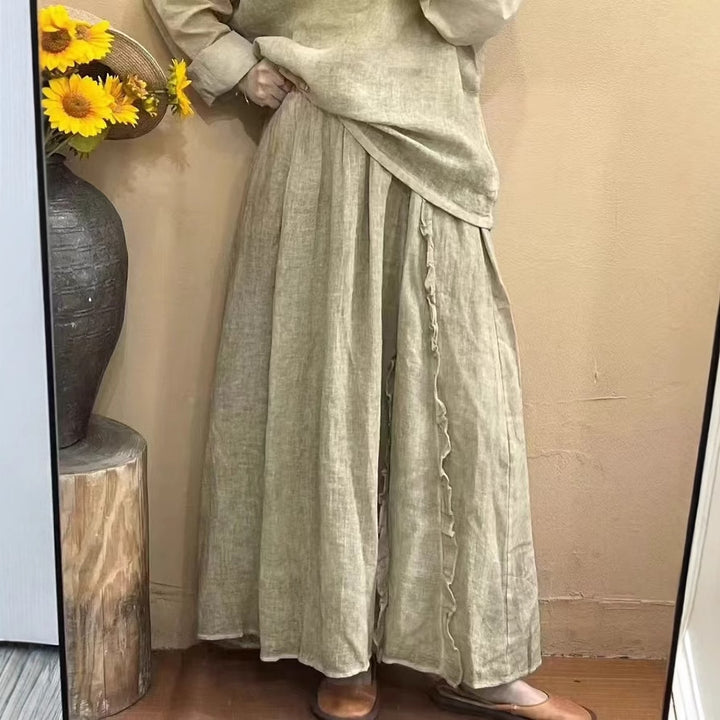 Femme Elegant Flydende Maxi-nederdel Stilla