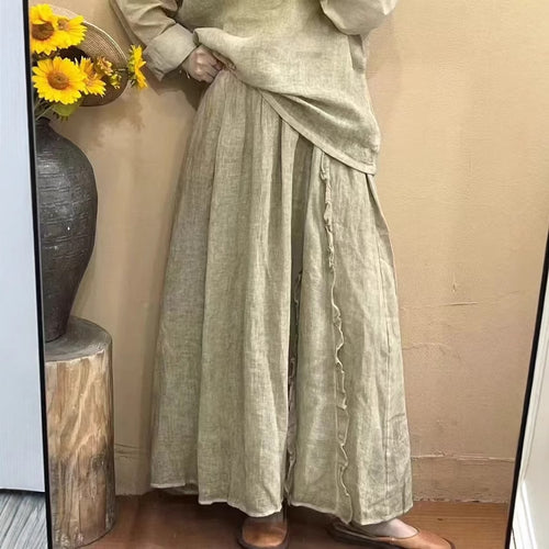 Femme Elegant Flydende Maxi-nederdel Stilla