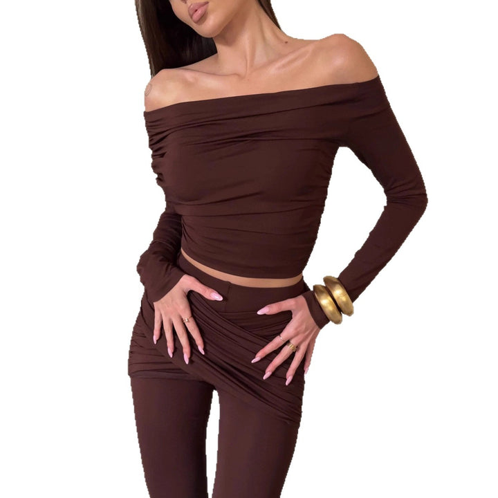 Kvinder Elegant Jumpsuit med Bred Ben og Off-Shoulder Design Stilla