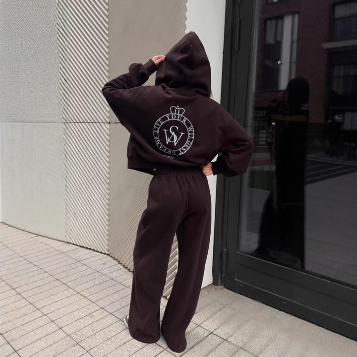 Kvinders casual hoodie med oversized pasform og elegant logo Stilla