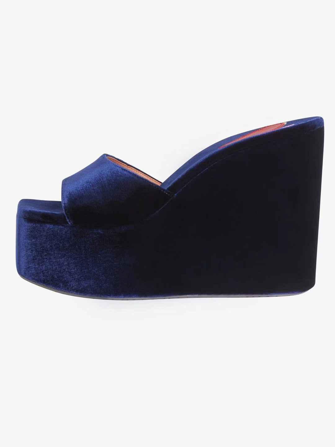 Femme Luksuriøse Samt Platform Slide Sandaler Stilla