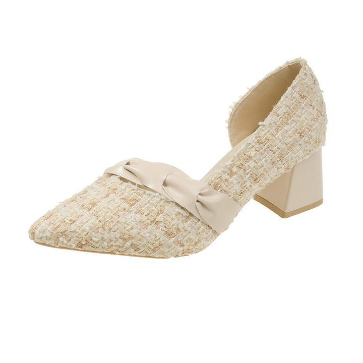 Dame Elegant Pumps med struktureret overdel og moderigtigt bue-detalje Stilla