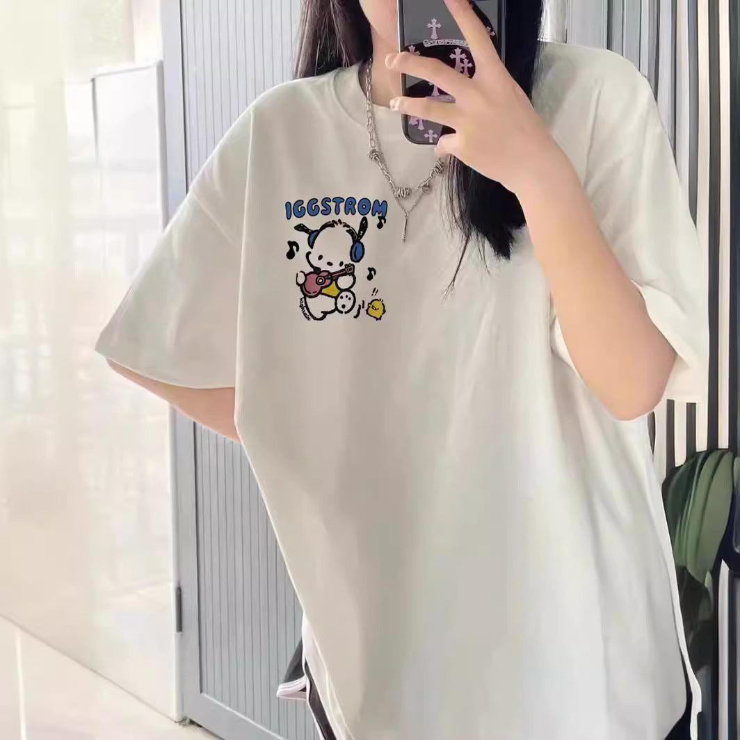 Dame T-Shirt med kreativt dyredesign og afslappet pasform Stilla