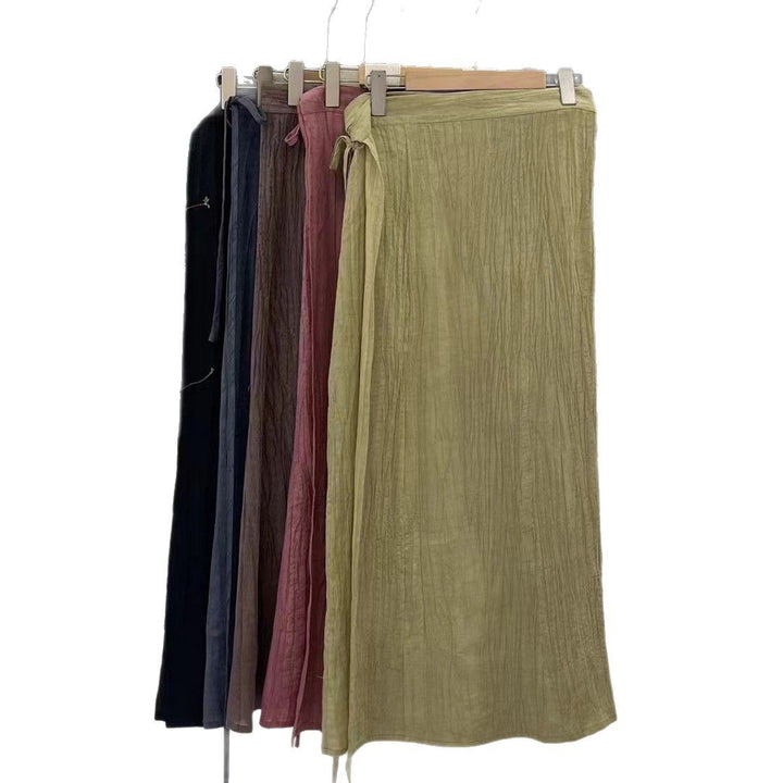 Femme Letvægts Crinkle Maxi-Nederdel Stilla