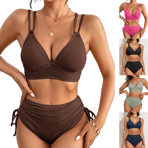 Dame bikini sæt med justerbare stropper og højt skåret trusse Stilla