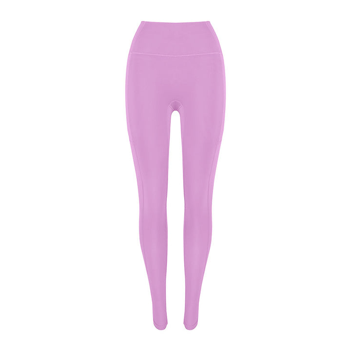 Dame højtaljede fitness-leggings i åndbart materiale Stilla