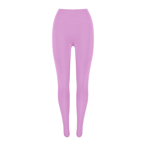 Dame højtaljede fitness-leggings i åndbart materiale Stilla