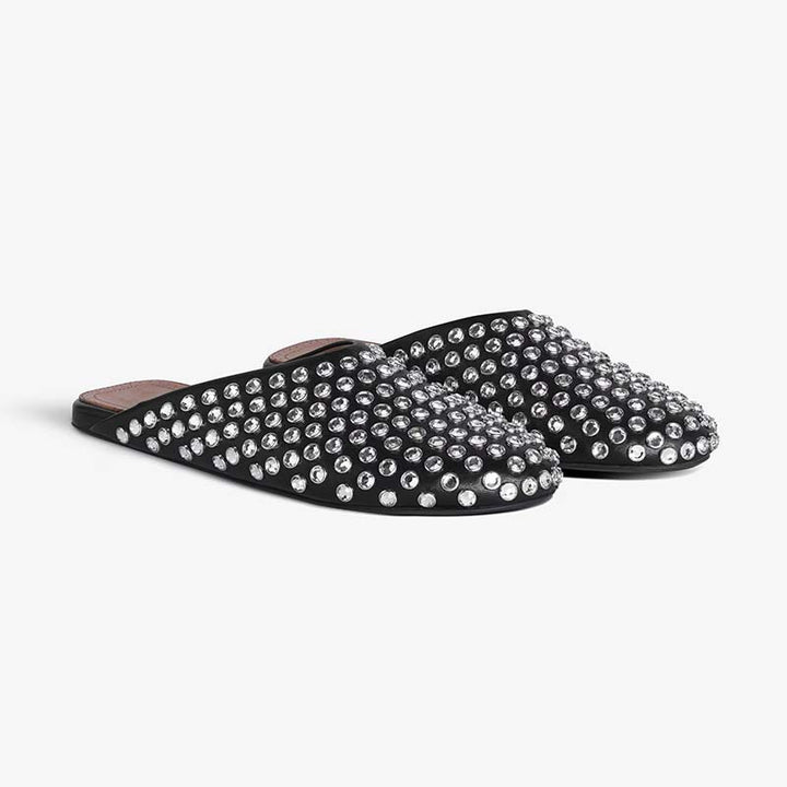 Femme Rhinestone-beslag Undervejs Mules Stilla